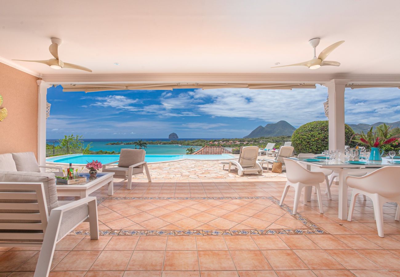 Terrasse, Villa Beach House, Le Diamant, Martinique
