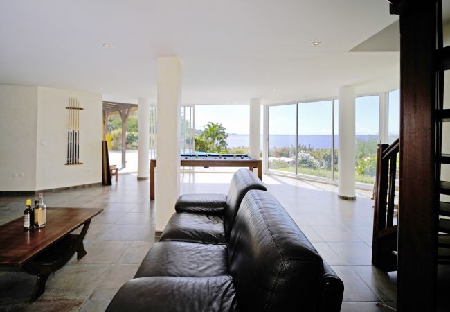 Large contemporary villa for rent in Les Saintes with sea view and swimming pool