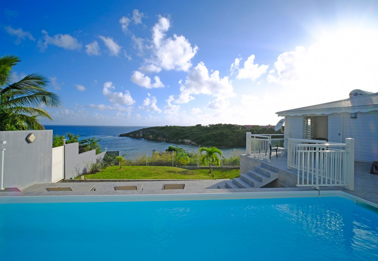 Rental villa Saint-François swimming pool and sea view