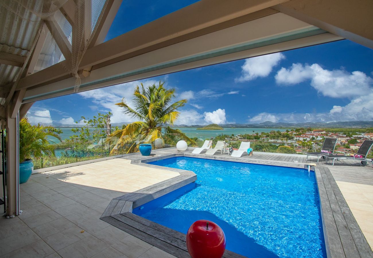 Luxury villa rental in Les Trois Ilets near the golf course