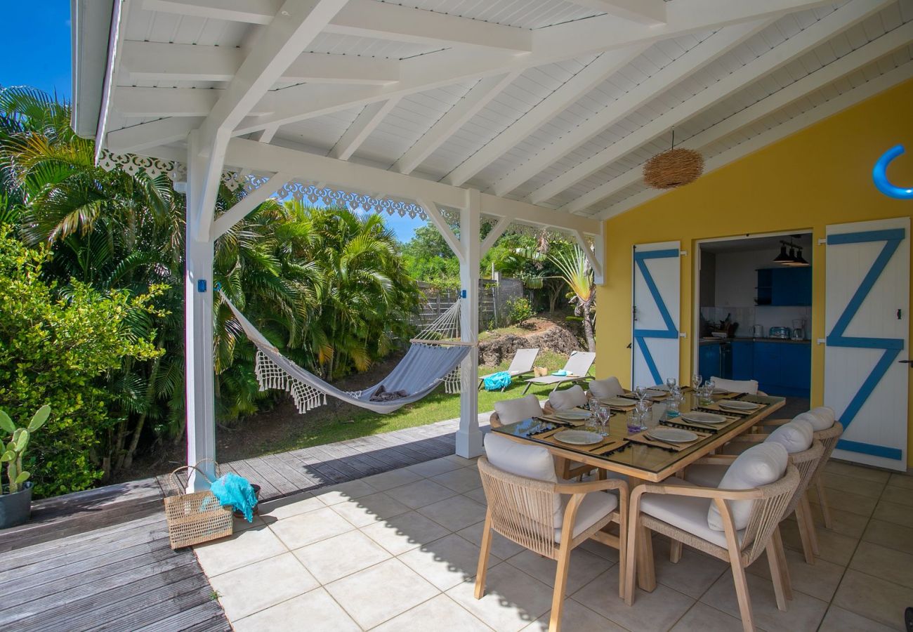 Villa rental in Sainte luce with tropical garden, sea view and beach on foot