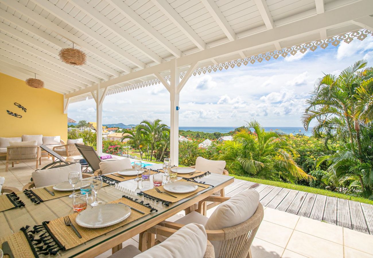 Charming villa to rent in Sainte Luce with breathtaking views of the Caribbean Sea