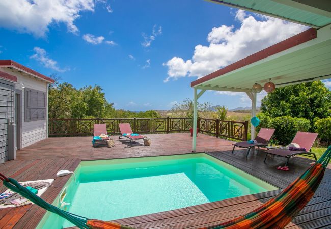Villa for rent with pool and sea view in Sainte Luce, south Martinique