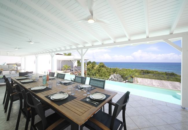 Rent a villa in Saint-François with swimming pool, sea view