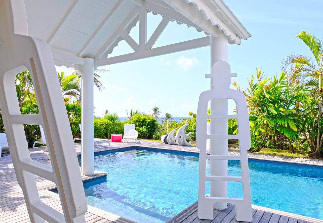 Villa with sea view and swimming pool in Saint-François