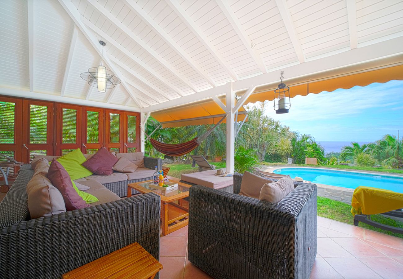 Terrasse, Villa Bwa Cacao, Deshaies, Guadeloupe