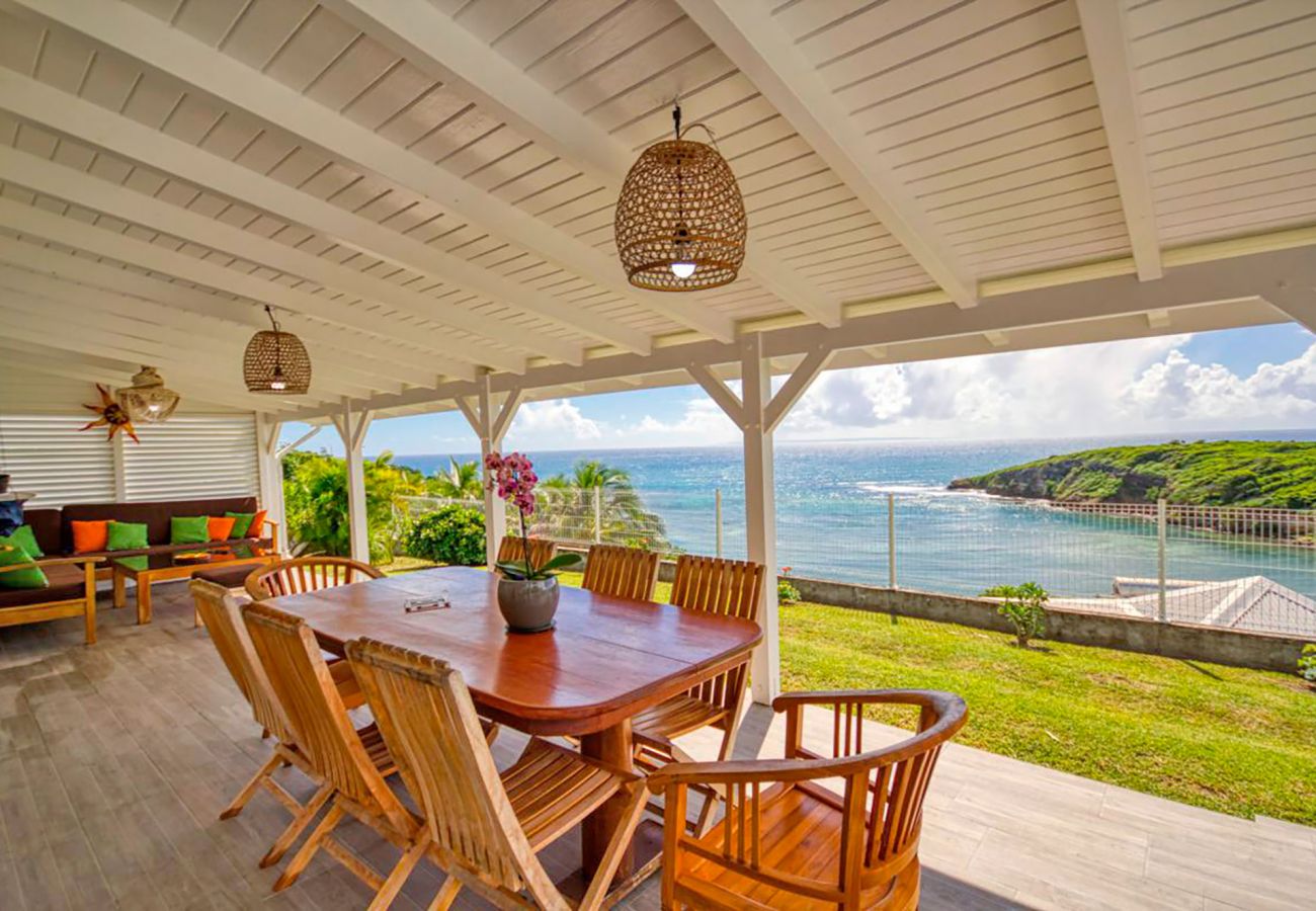 Villas à louer avec terrasse vue mer et piscine en Guadeloupe