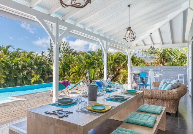 Terrasse, Villa Aruba, le Diamant, Martinique, Archipel Évasion